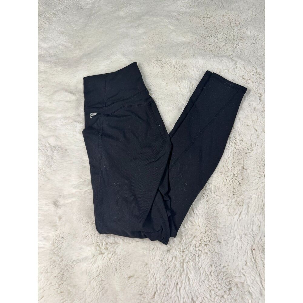Fabletics PureLuxe Black Leggings Women’s 13.5” Waist 25.5” Inseam Pocket